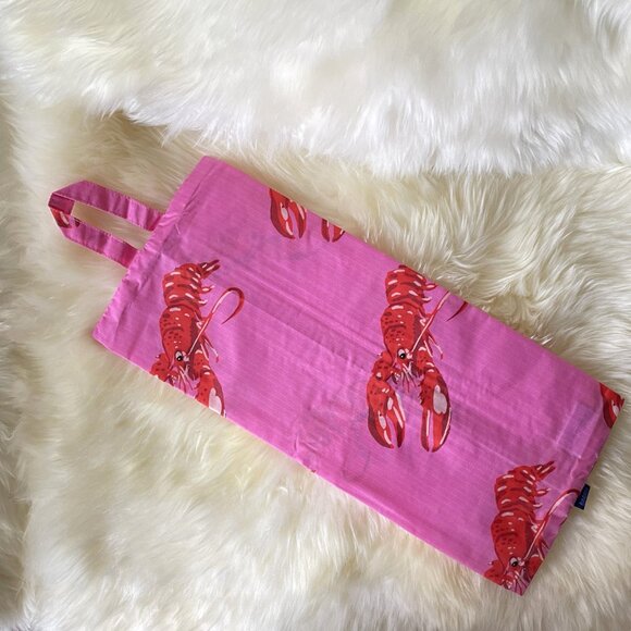 NWOT Baggu 3D Zip Pouch Large - Pink Lobster (Fancy Animal) - Picture 4 of 6
